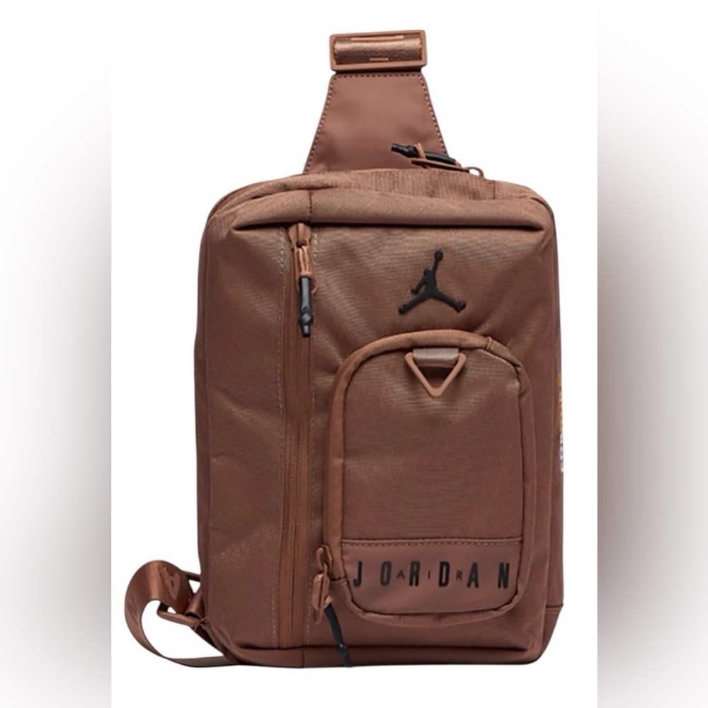 Jordan nike Sling crossbody messenger Bag Brown Jumpman Logo jam collectors bag‎